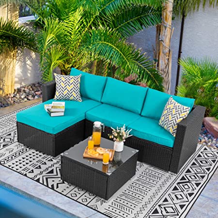 Amazon.com: Walsunny 3 Piece Outdoor Furniture Sectional Sofa .