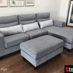 3-Piece Modern Grey Microfiber Sectional Sofa Set S6832RG for sale .