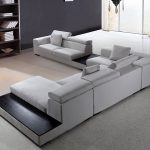 Large Microfiber Modern Sectional | Modern sofa sectional .