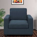 Buy Montreal Single Seater Sectional Sofa in Blue Colour by Forzza .
