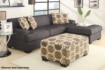 Montreal II Grey Fabric Sectional Sofa | Small sofa set, Fabric .