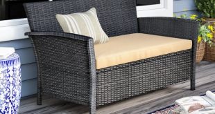 Ivy Bronx Mullenax Outdoor Loveseat with Cushions & Reviews | Wayfa