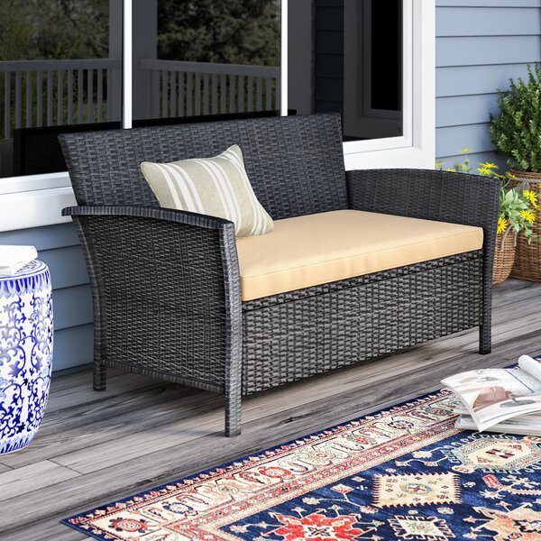 Ivy Bronx Mullenax Outdoor Loveseat with Cushions & Reviews | Wayfa