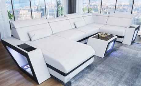 Leather Sectional Sofa Nashville U Shaped in 2020 | Sectional sofa .
