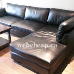 2 Piece leather sectional couch | Webcheap.