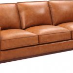 Georgetowne Newport Camel Leather Sofa - 1StopBedroom