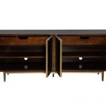 Modern Brass Detailed Sideboard Buffet Credenza For Sale at 1stDi