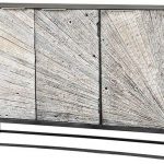 50" L Lowell Sideboard Steel Frame Rustic Relaimed Acacia Wood .