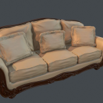 3D model Old Fashioned Sofa | CGTrad