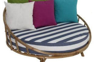 Sales for Olu Bamboo Round Patio Daybed with Cushions Bayou Breeze .