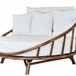 Olu Bamboo Large Round Patio Daybed with Cushions | Joss & Main .