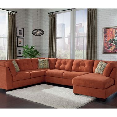 Exchange burnt orange rust sofa | Living room orange, Orange .