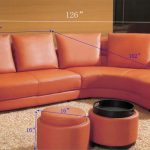 Contemporary Orange Sectional Sofa Set TOS-LF-83