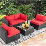 Amazon.com : Walsunny 5pcs Patio Outdoor Furniture Sets, Low Back .