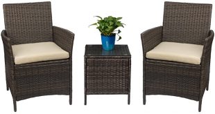 Amazon.com: Devoko Patio Porch Furniture Sets 3 Pieces PE Rattan .