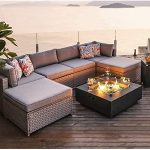 Amazon.com: COSIEST 8-Piece Fire Pit Table Outdoor Furniture Sofa .