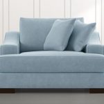 Lodge Foam Light Blue Oversized Chair | Living Spac