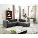 Shop Copper Grove Malabry Grey Linen Modular Sectional Sofa and .