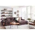 Shop Aurelle Home Polk Dark Brown Sectional Sofa - Overstock - 95253