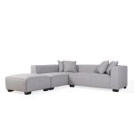 Shop Handy Living Phoenix Grey Sectional Sofa with Ottoman .