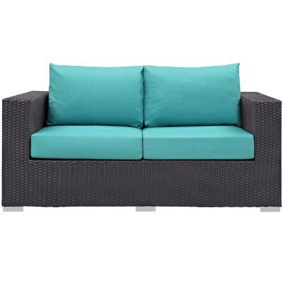 Latitude Run Provencher Patio Loveseat with Cushions in 2020 .