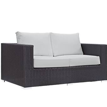Provencher Patio Loveseat with Cushions & Reviews | AllMode
