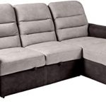 Amazon.com: Homelegance Alfio Sectional Sofa with Pull-Out Bed and .