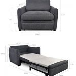 Modern Functional Lift and Pull Out Single Couch Sofa Bed Futon .