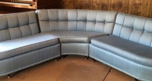 Vintage 1950's Blue Sectional Davenport Couch | Blue sectional .