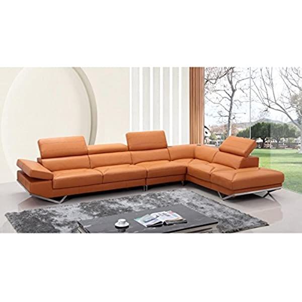 Quebec Sectional Sofas in 2020 | Leather sectional, Modern leather .