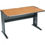Safco® Reversible Top Stationary Computer Desks; Mahogany/Medium .