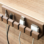 Wooden cord and cable organizer for laptop computer mac Quirky .