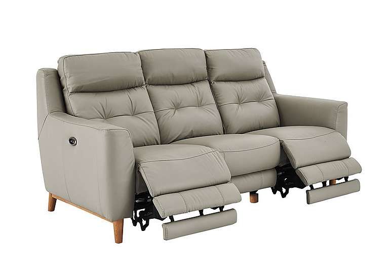 Compact Collection Bijoux 3 Seater Leather Recliner Sofa .