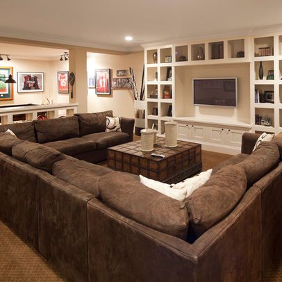 Large U-shaped sectional. Excellent gathering spot for the .
