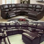 Reduced Must Go Today" 5-PC Brown U-Shaped Sectional Sofa Recliner .