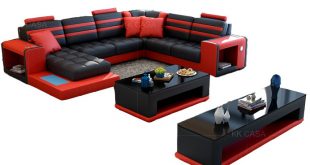China Luxury Modern U Shaped Couch Living Room Sofas Black with .