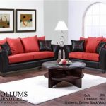 Sofa & Love Seat - Black/Red - E & S Mattre