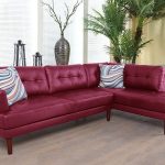 F6006B 2 pc Lifestyle red faux leather sectional sofa with chaise .