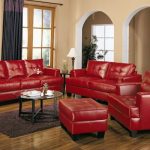 Samuel Red Leather Sofa Collecti