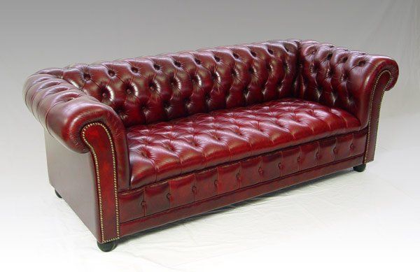 Red Leather Chesterfield Sofa | Red leather chesterfield sofa, Red .