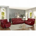 Pecos Red Leather Gel Match Power Recliner Loveseat by Homelegan