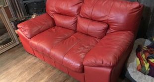 Used Red leather sofa/loveseat for sale in Nashville - letgo | Red .