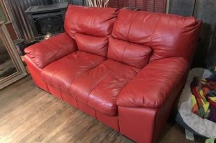Used Red leather sofa/loveseat for sale in Nashville - letgo | Red .