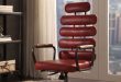 Calan Vintage Red Leather Executive Office Chair - 1StopBedroom