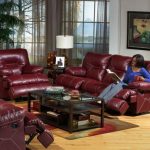 Furniture Cincinnati Living Romm | Red leather loveseat, Red .