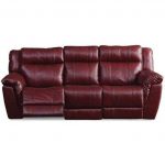 K Motion" 89" Red Leather-Match Power Reclining Sofa | Red leather .