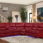 HE-8480RED-3SCPD 3 pc pecos red leather gel match sectional sofa .