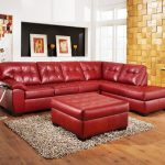 Funk'N Unique Decor with a Red Sectional Leather Couch | Red .