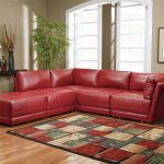 Red Bonded Leather Sectional Set | Sectiona