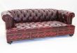 Classic Tufted Red Leather Sofa: Western Passi